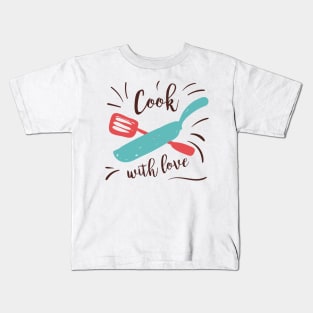 Cook with Love Splash Kids T-Shirt